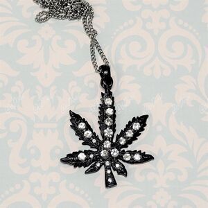 Weed Pendant or Maple Leaf Pendant Charm Necklace
